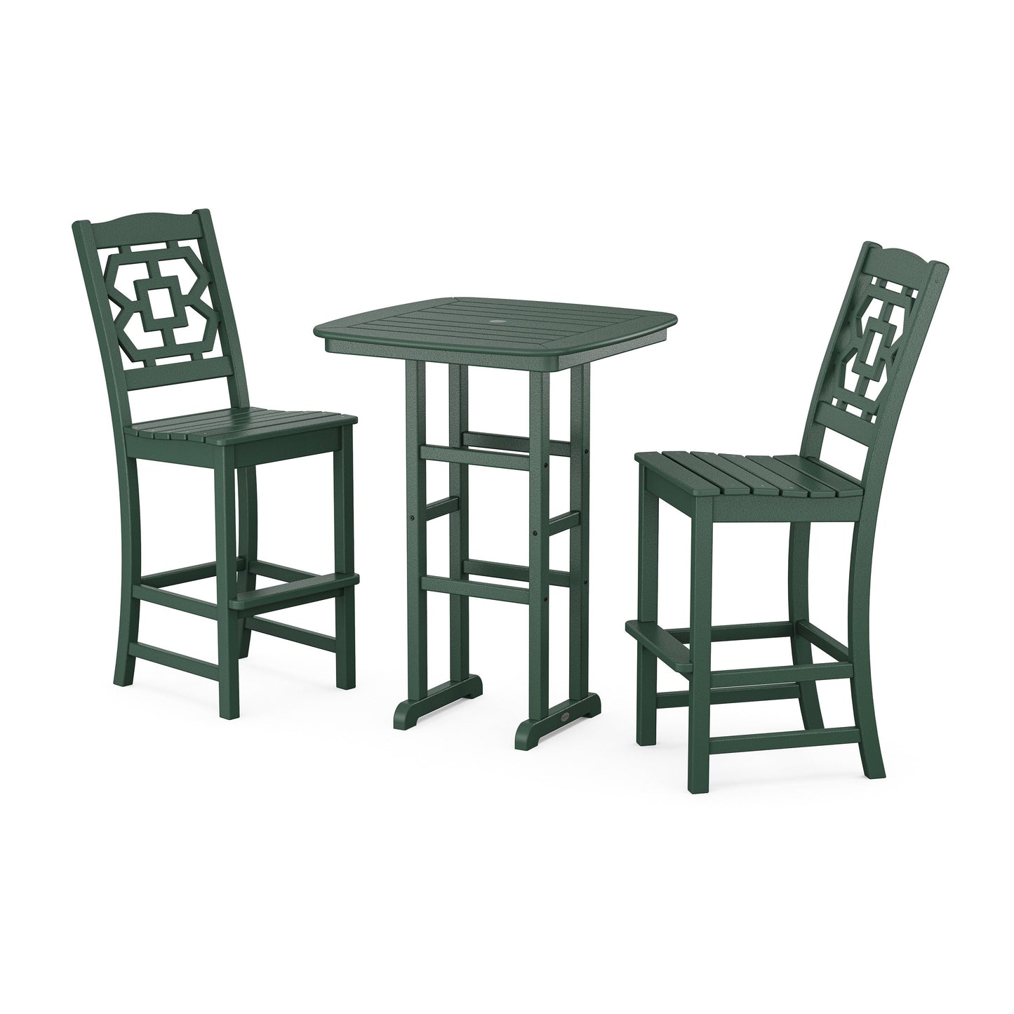 POLYWOOD Chinoiserie 3-Piece Bar Set — Green