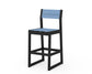 POLYWOOD EDGE Sling Bar Side Chair — Black / Poolside Sling