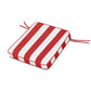POLYWOOD Chinoiserie Rocker Seat Cushion — Cabana Stripe Crimson