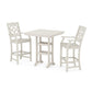 POLYWOOD Chinoiserie 3-Piece Farmhouse Bar Set with Trestle Legs — Sand