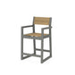 POLYWOOD EDGE Sling Counter Arm Chair — Slate Grey / Burlap Sling