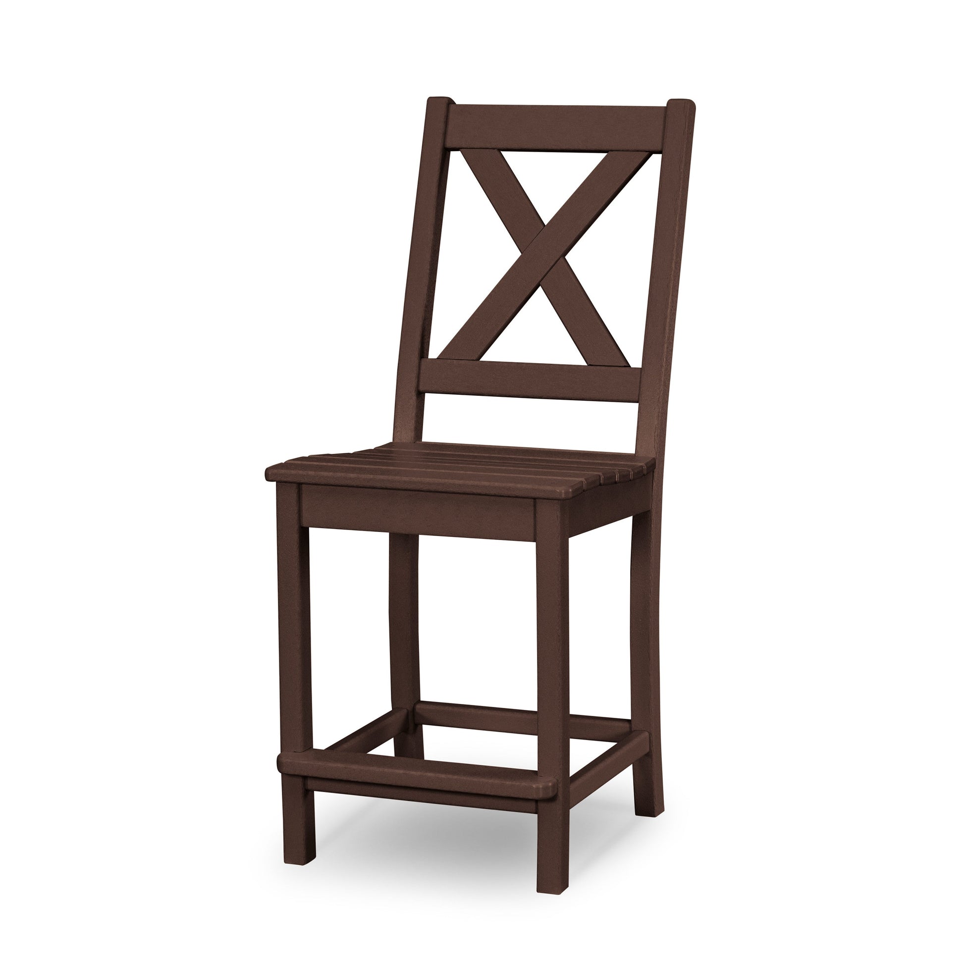 POLYWOOD Braxton Counter Side Chair — Mahogany