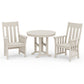 POLYWOOD Acadia 3-Piece Farmhouse Dining Set — Sand