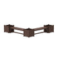 POLYWOOD 60" Vineyard L- Shaped Planter Bench Corner Set - Large — Mahogany