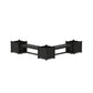 POLYWOOD 48" Vineyard L- Shaped Planter Bench Corner Set - Large — Black