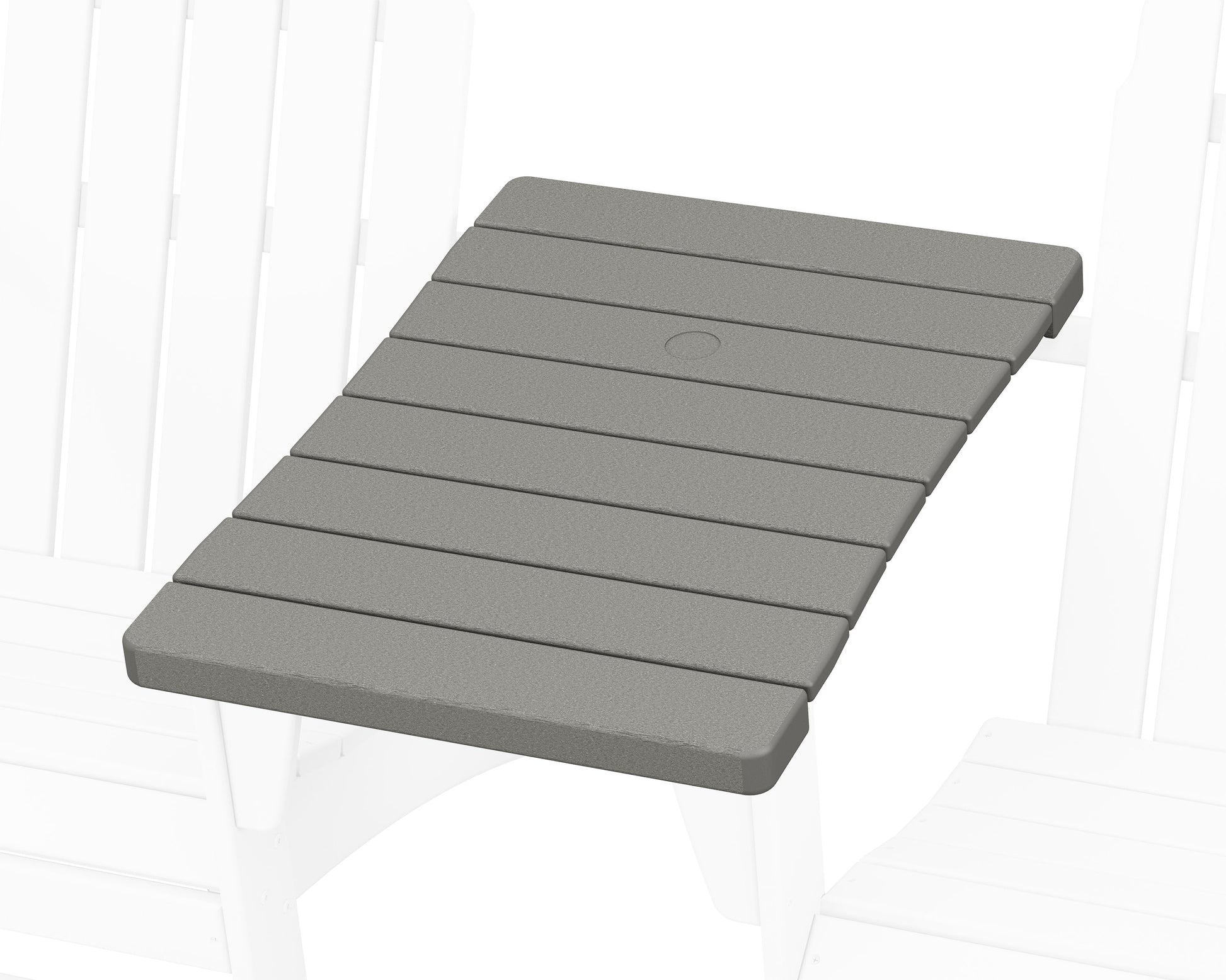 POLYWOOD 400 Series Straight Adirondack Connecting Table — Slate Grey