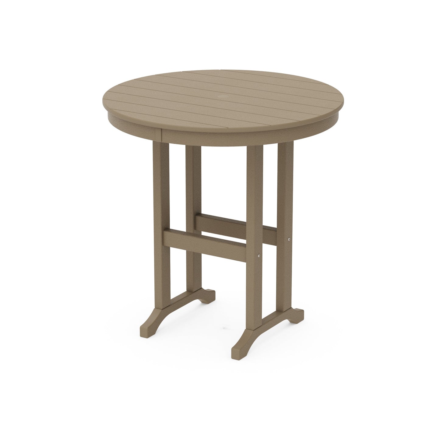 POLYWOOD 36" Round Farmhouse Counter Table — Vintage Sahara