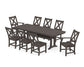 POLYWOOD Braxton 9-Piece Dining Set with Trestle Legs — Vintage Coffee