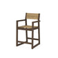 POLYWOOD EDGE Sling Counter Arm Chair — Kona / Burlap Sling
