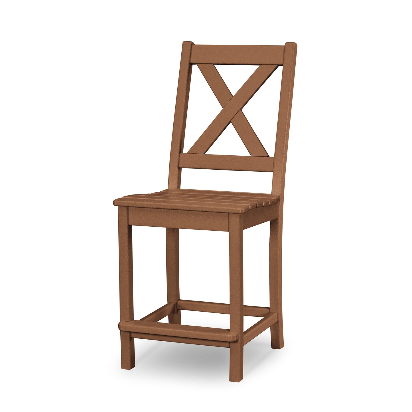 POLYWOOD Braxton Counter Side Chair — Teak