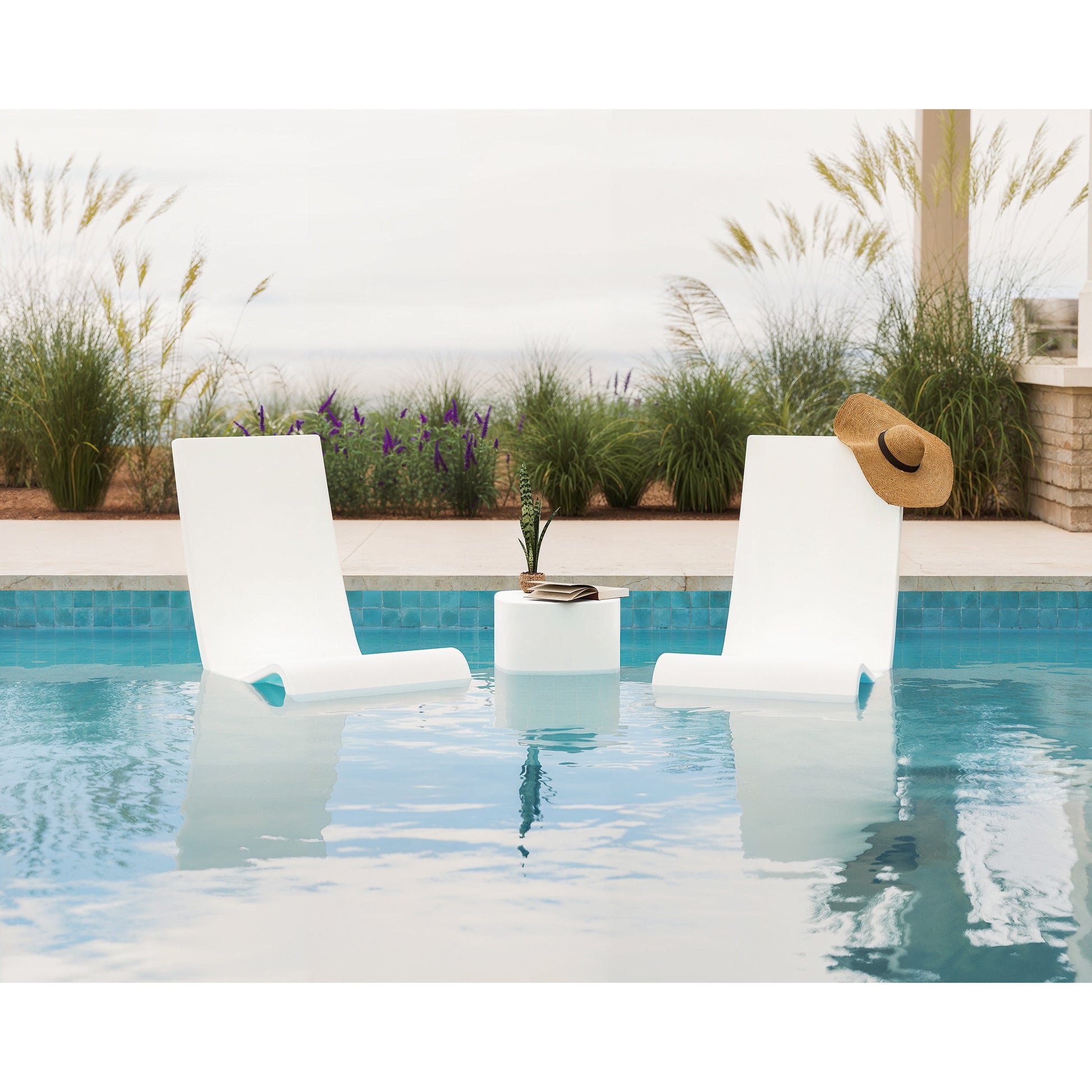 POLYWOOD Laguna 3-Piece In-Pool Chair Lounge Set