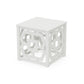 POLYWOOD Chinoiserie Umbrella Stand Accent Table — Vintage White