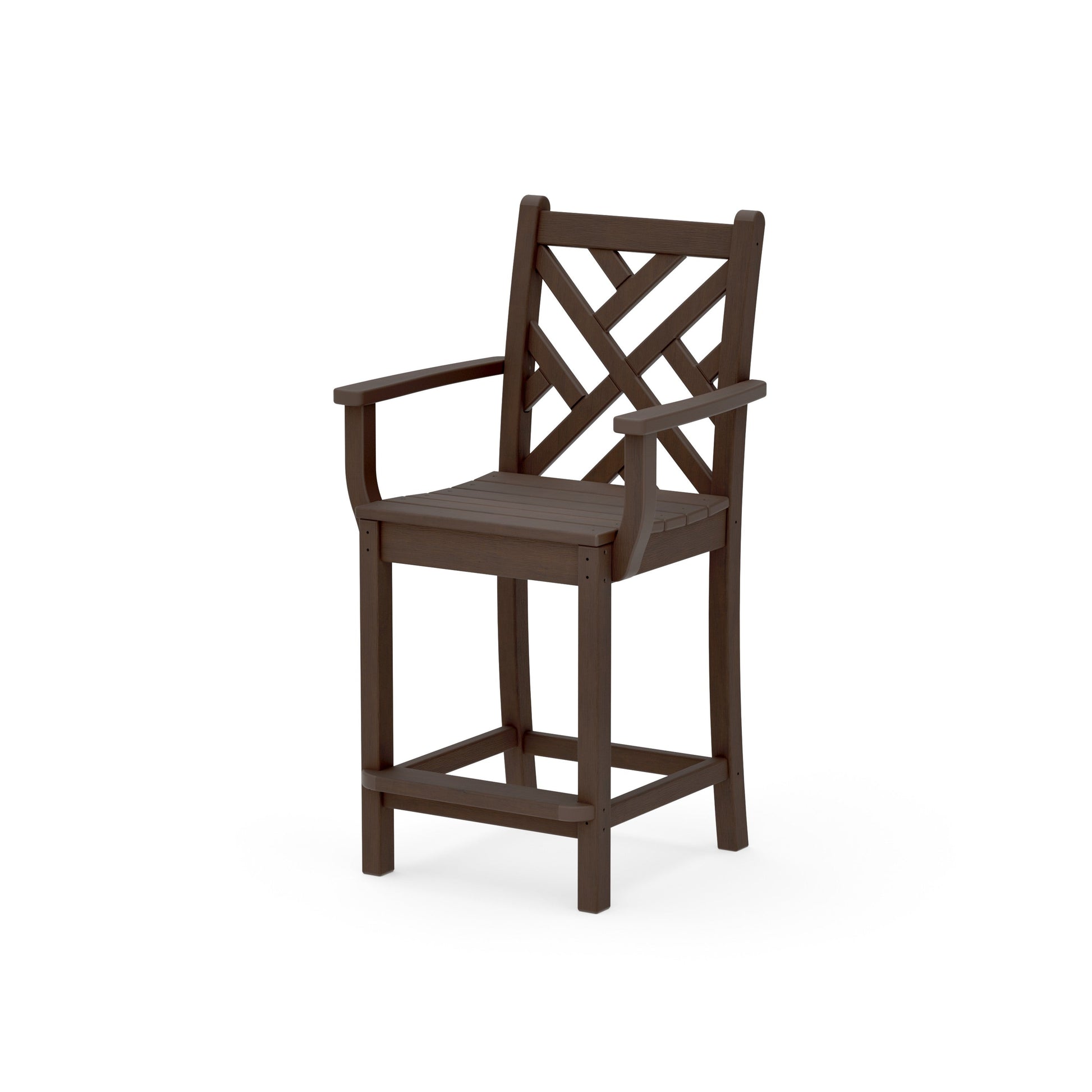 POLYWOOD Chippendale Counter Arm Chair — Kona