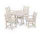 POLYWOOD Chippendale 5-Piece Farmhouse Trestle Arm Chair Dining Set — Sand