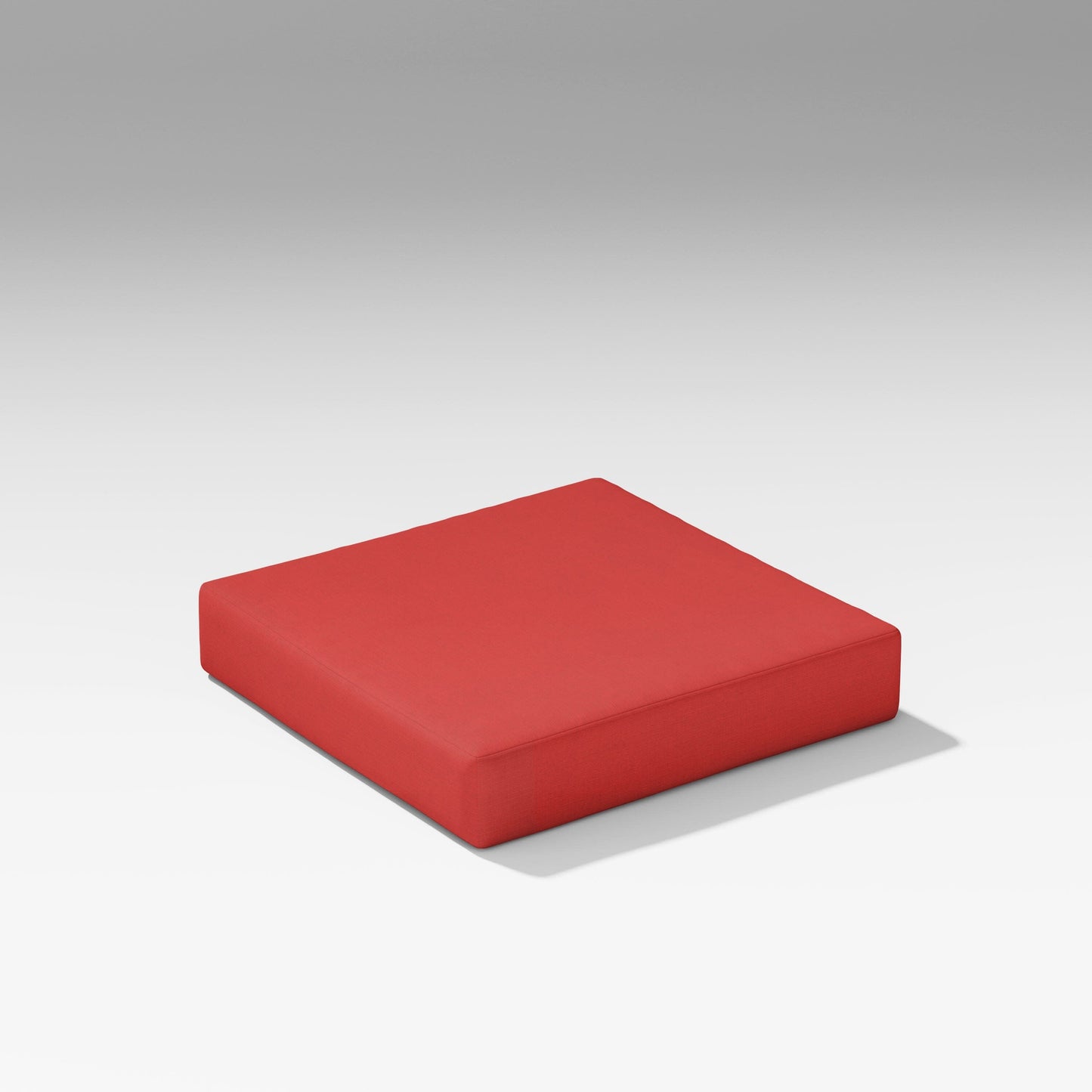 POLYWOOD Latitude Modular Ottoman Seat Cushion — Crimson Linen