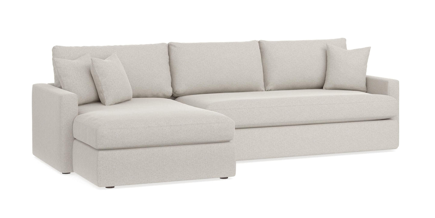 Bassett Allure Track Arm Bench Seat Chaise Sectional