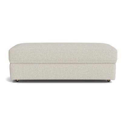 Bassett Allure Storage Ottoman with Casters. Shown in: Basket Weave Bone — Fabric 1495-0.