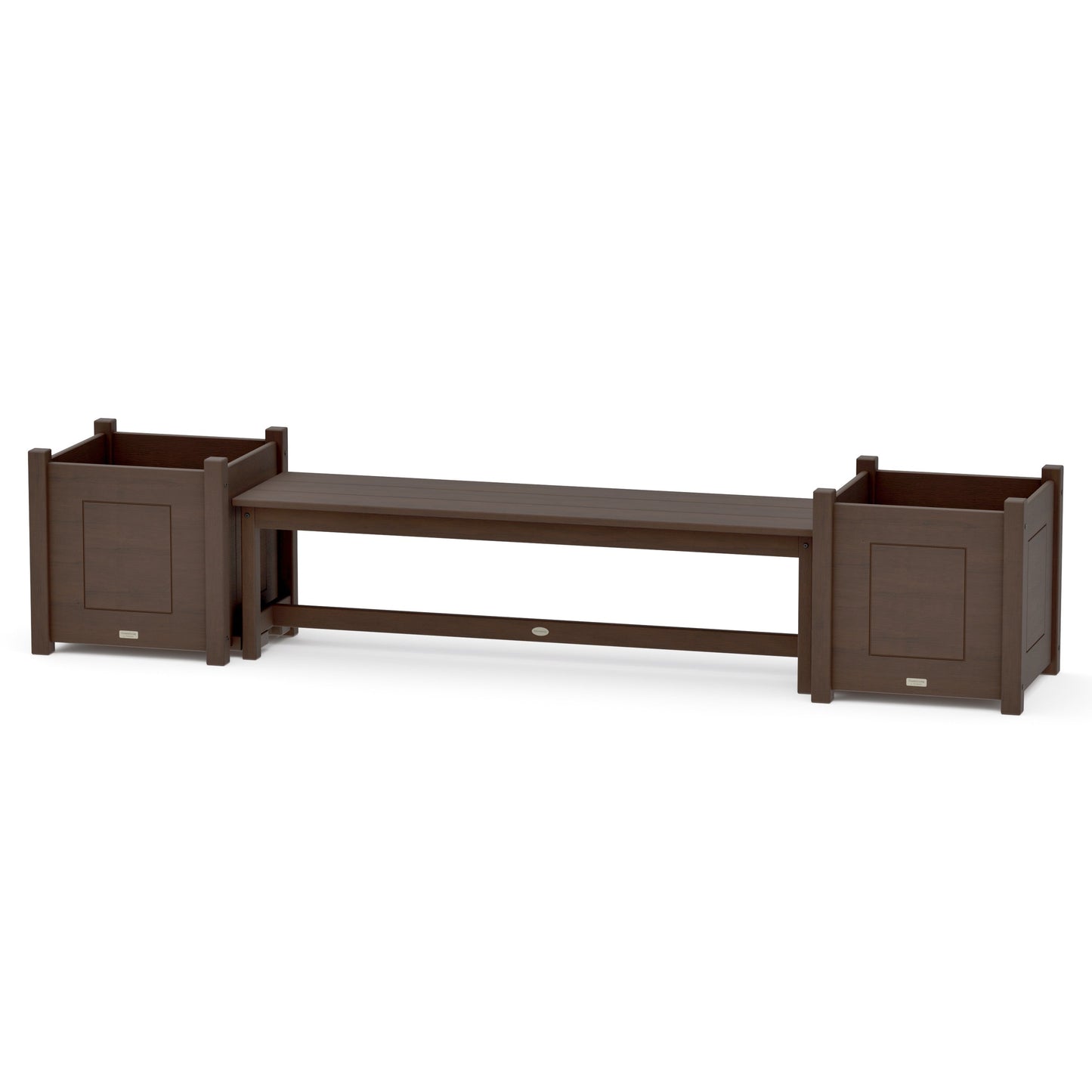 POLYWOOD 60" Country Living Straight Planter Bench Set - Large — Kona