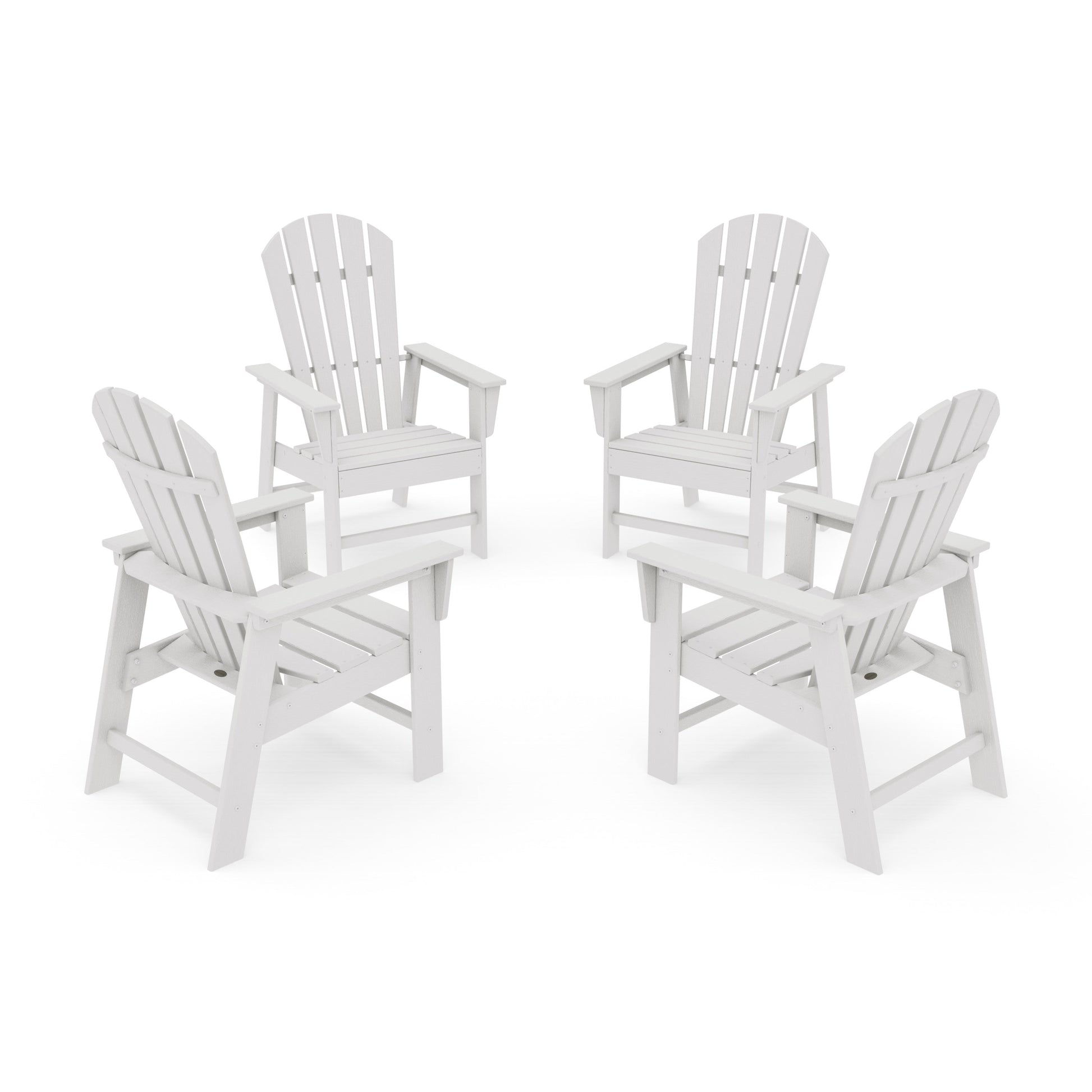 POLYWOOD 4-Piece South Beach Casual Chair Conversation Set — Vintage White