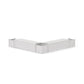 POLYWOOD 60" Nautical L- Shaped Planter Storage Bench Corner Set — Vintage White