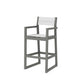 POLYWOOD EDGE Sling Bar Arm Chair — Slate Grey / White Sling