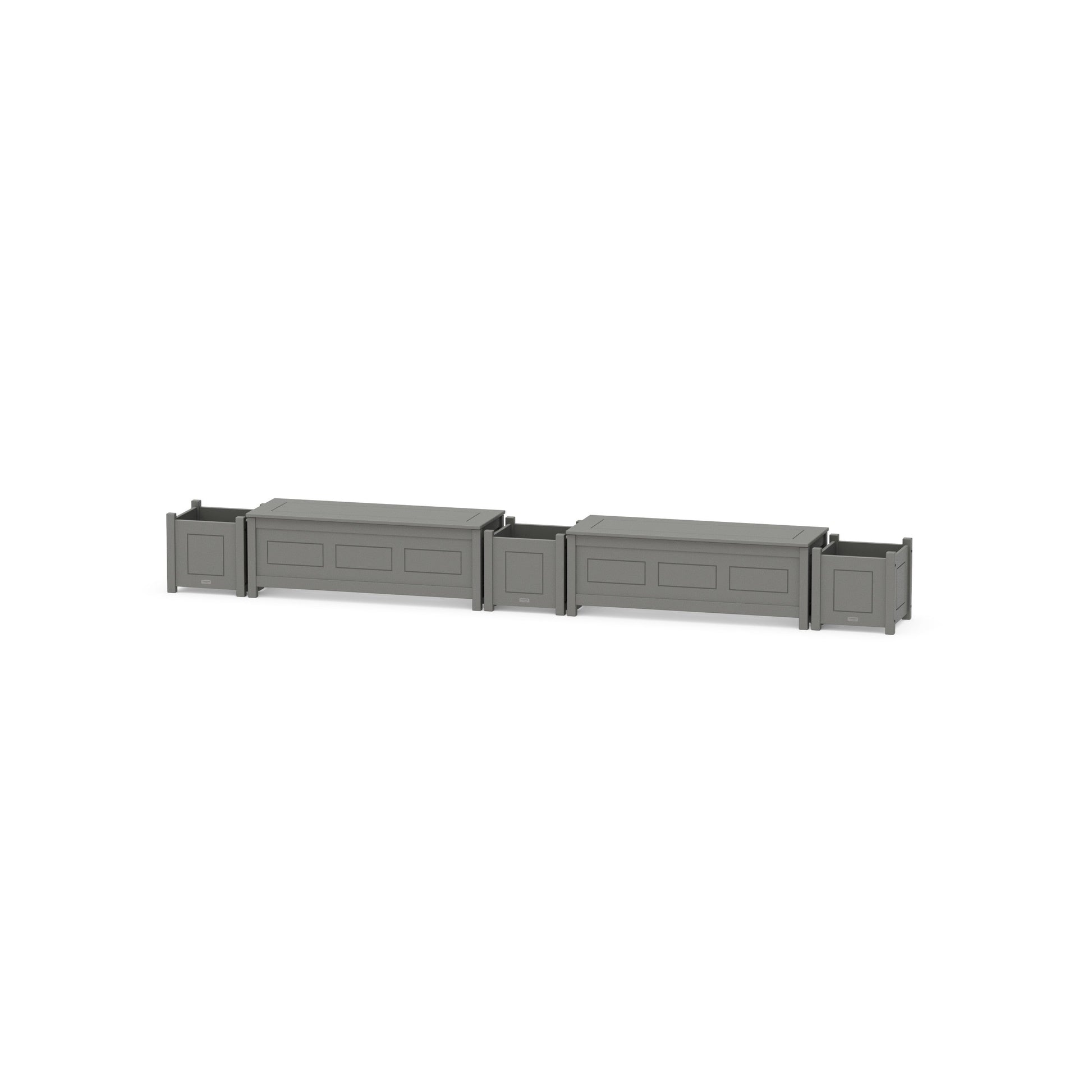 POLYWOOD 48" Country Living L- Shaped Planter Storage Bench Corner Set