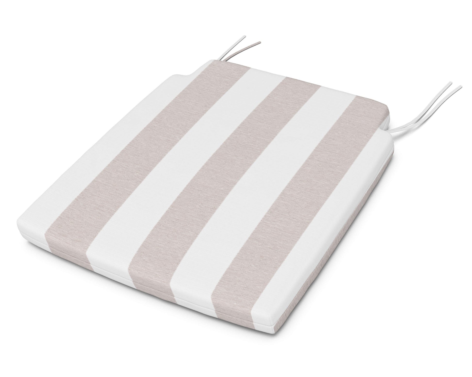 POLYWOOD Savannah Dining Seat Pad — Cabana Stripe Dune Burlap
