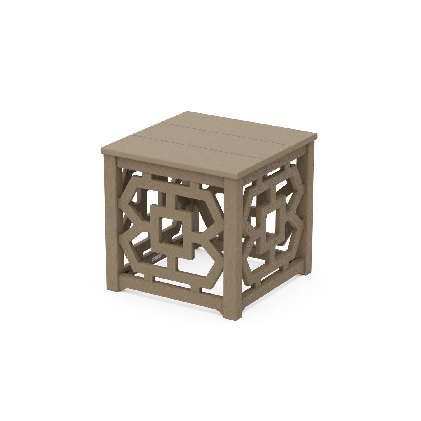 POLYWOOD Chinoiserie Accent Table — Vintage Sahara