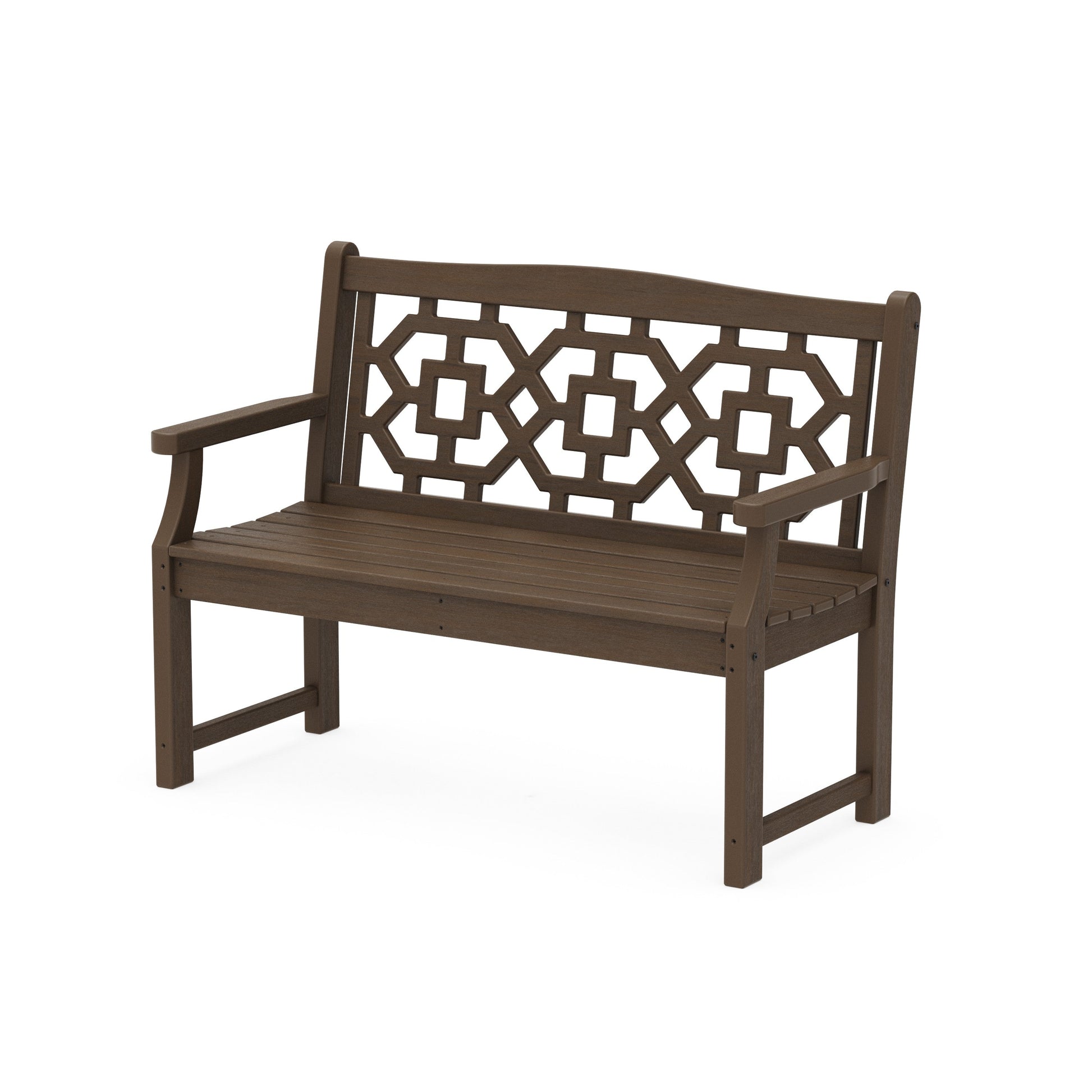 POLYWOOD Chinoiserie 48" Garden Bench — Kona