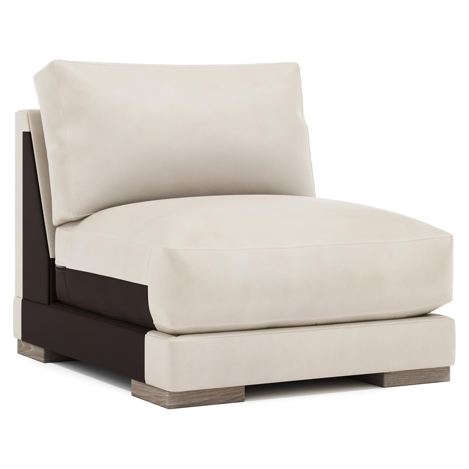 Bernhardt Lars Leather Armless Chair — 1230L