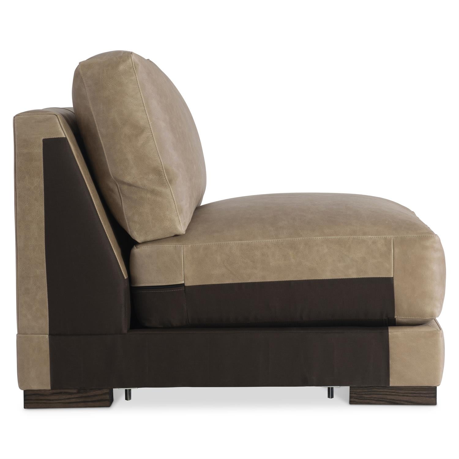 Bernhardt Lars Leather Armless Chair — 1230LO
