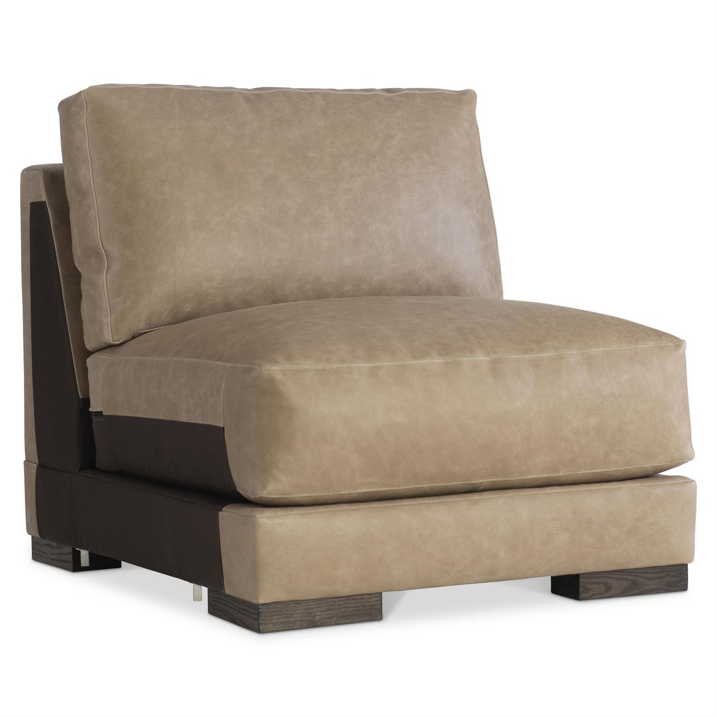 Bernhardt Lars Leather Armless Chair — 1230LO