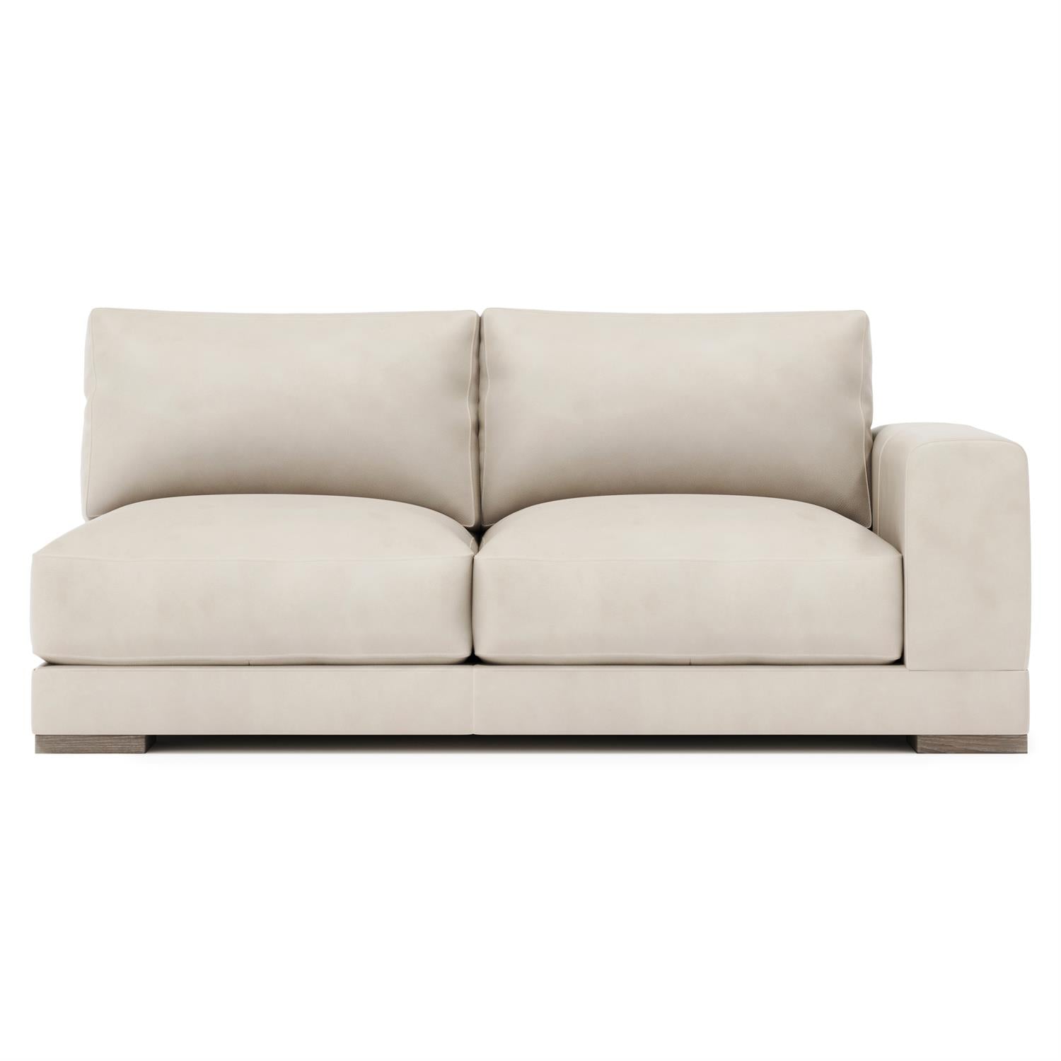 Bernhardt Lars Leather Right Arm Loveseat Without Pillows — 1241LY