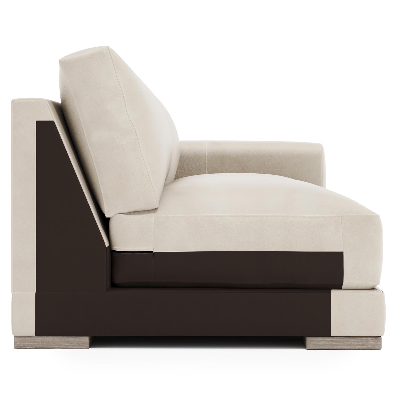 Bernhardt Lars Leather Right Arm Loveseat Without Pillows — 1241LY