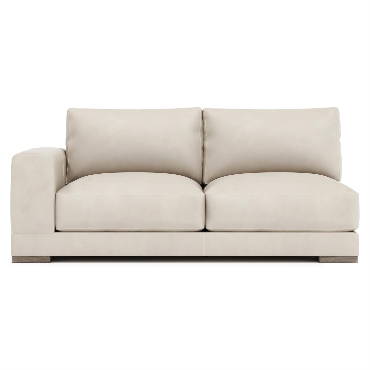 Bernhardt Lars Leather Left Arm Loveseat Without Pillows — 1242LY