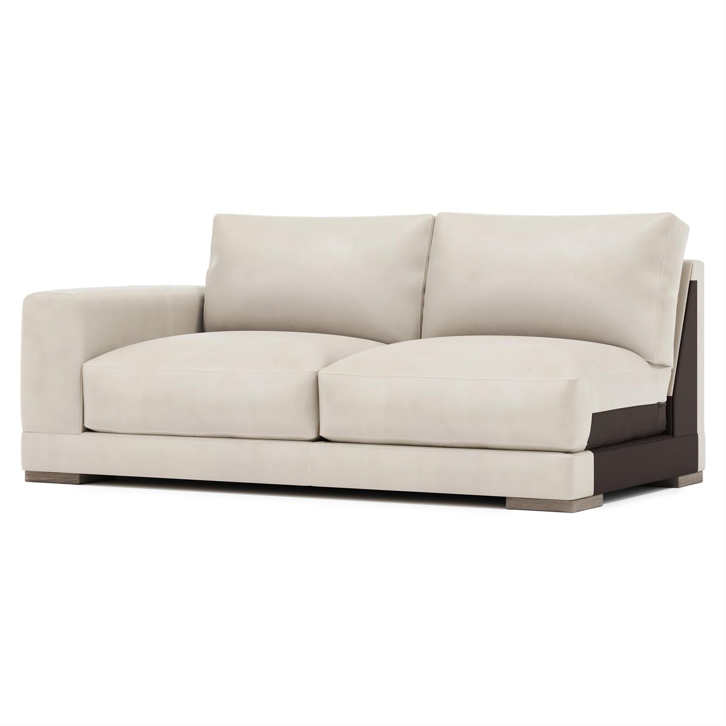 Bernhardt Lars Leather Left Arm Loveseat Without Pillows — 1242LY