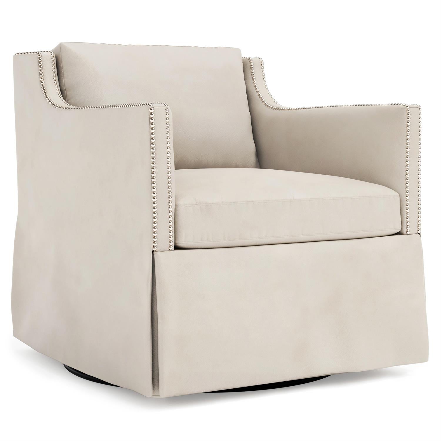 Bernhardt Delaney Leather Swivel Chair — 1803SL
