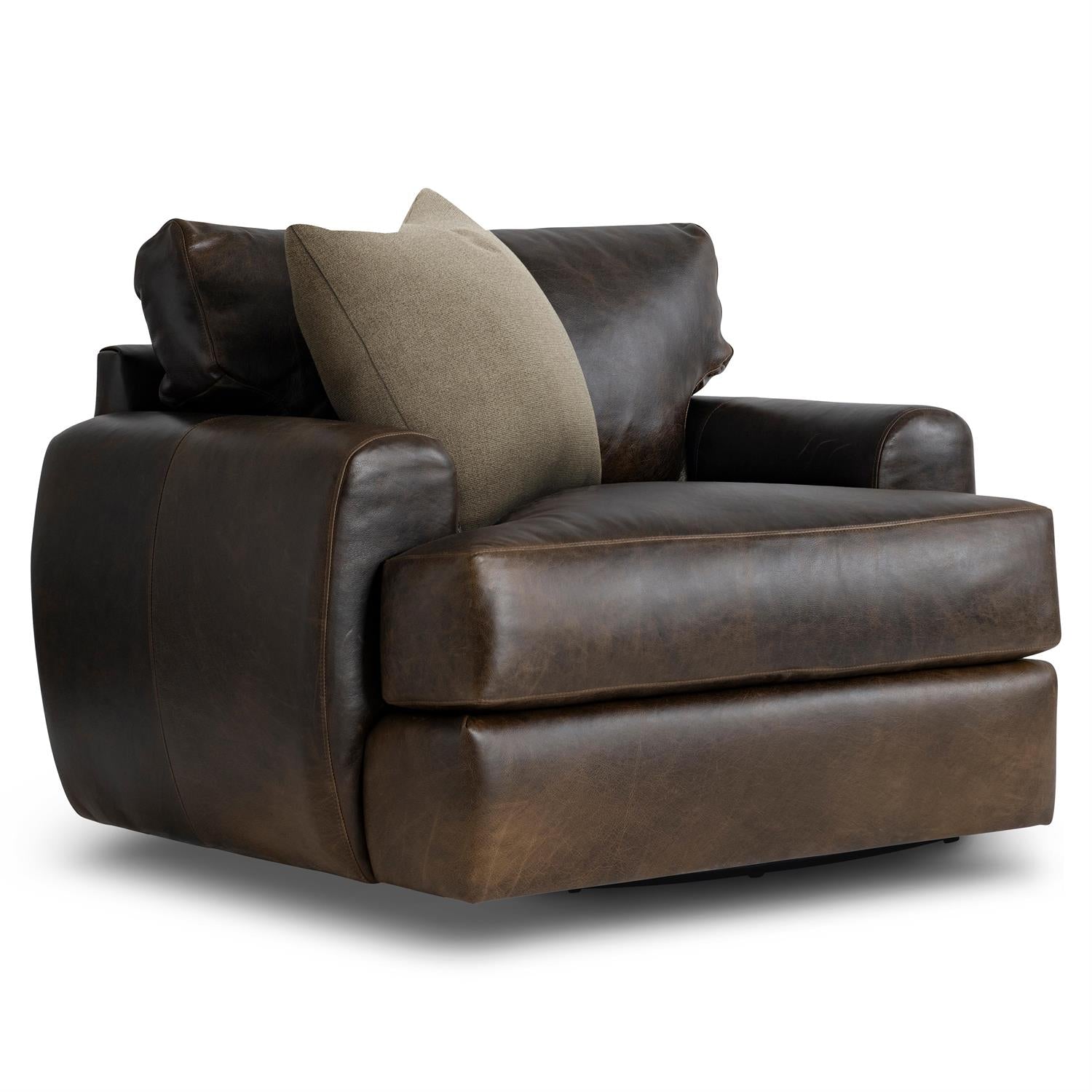 Bernhardt Cameron Leather Swivel Chair — 1902SLO