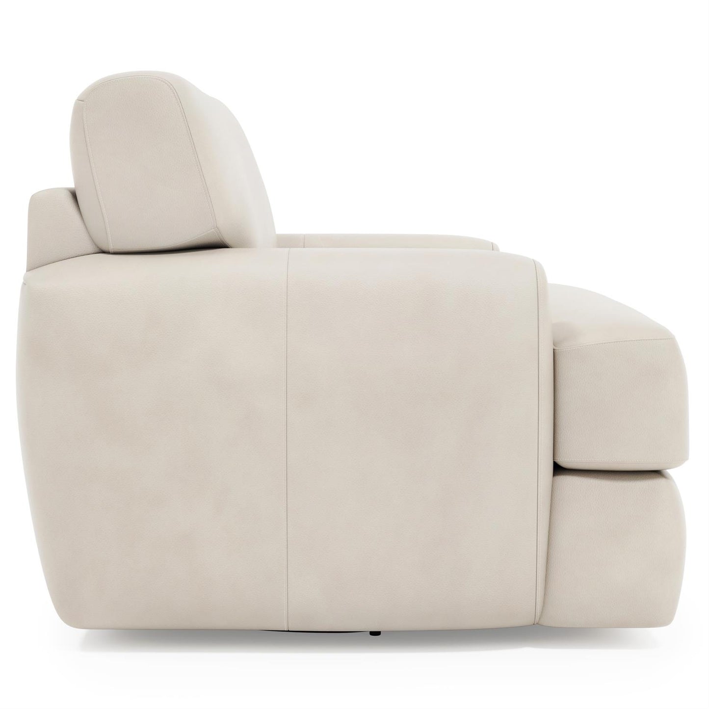 Bernhardt Cameron Leather Swivel Chair Without Pillows — 1902SLY