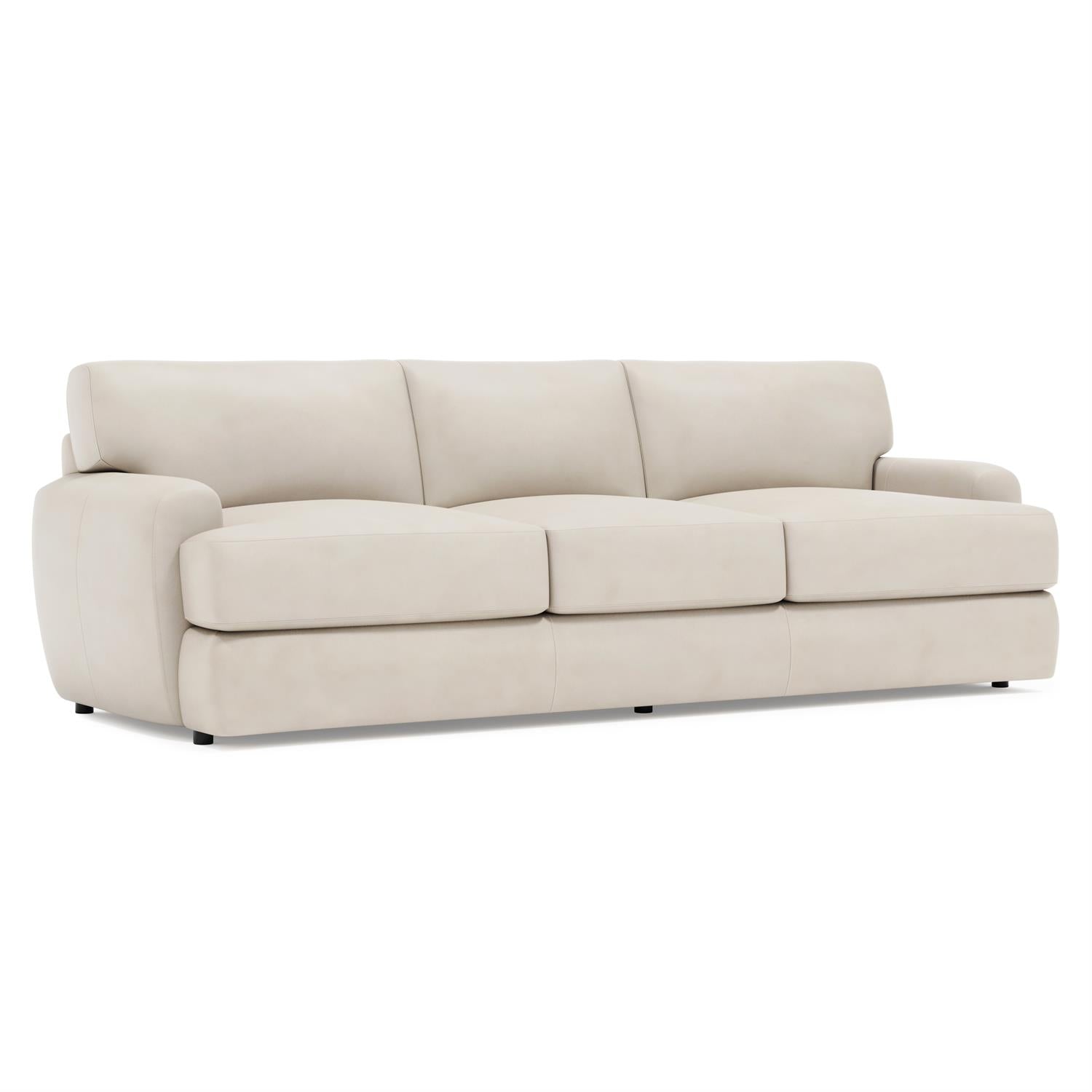 Bernhardt Cameron Leather Sofa Without Pillows — 1907LY