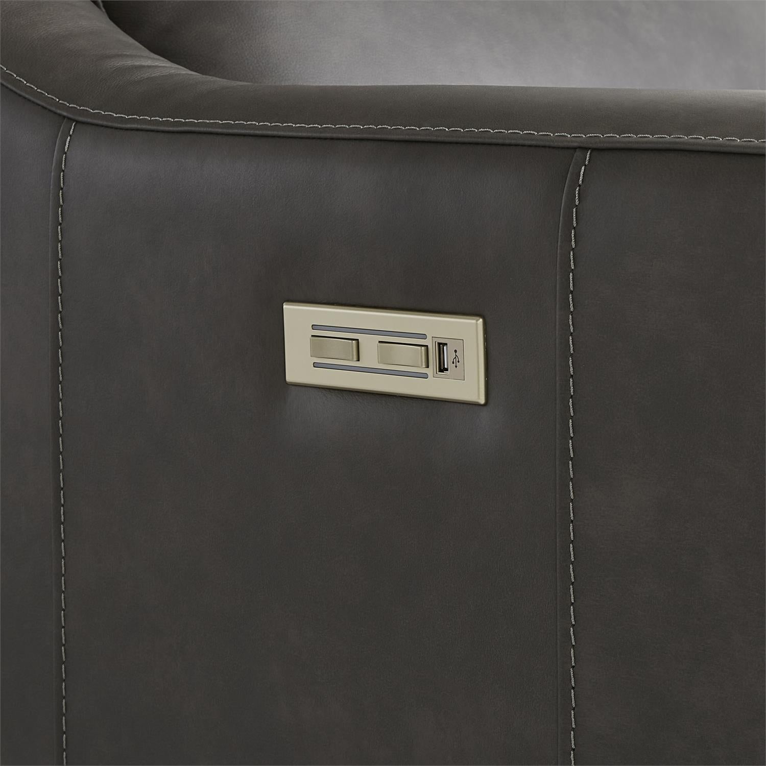 Bernhardt Germain Leather Power Motion Chair — 2022RHO