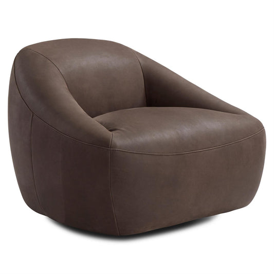 Bernhardt Quincy Leather Swivel Chair — 203SLCO