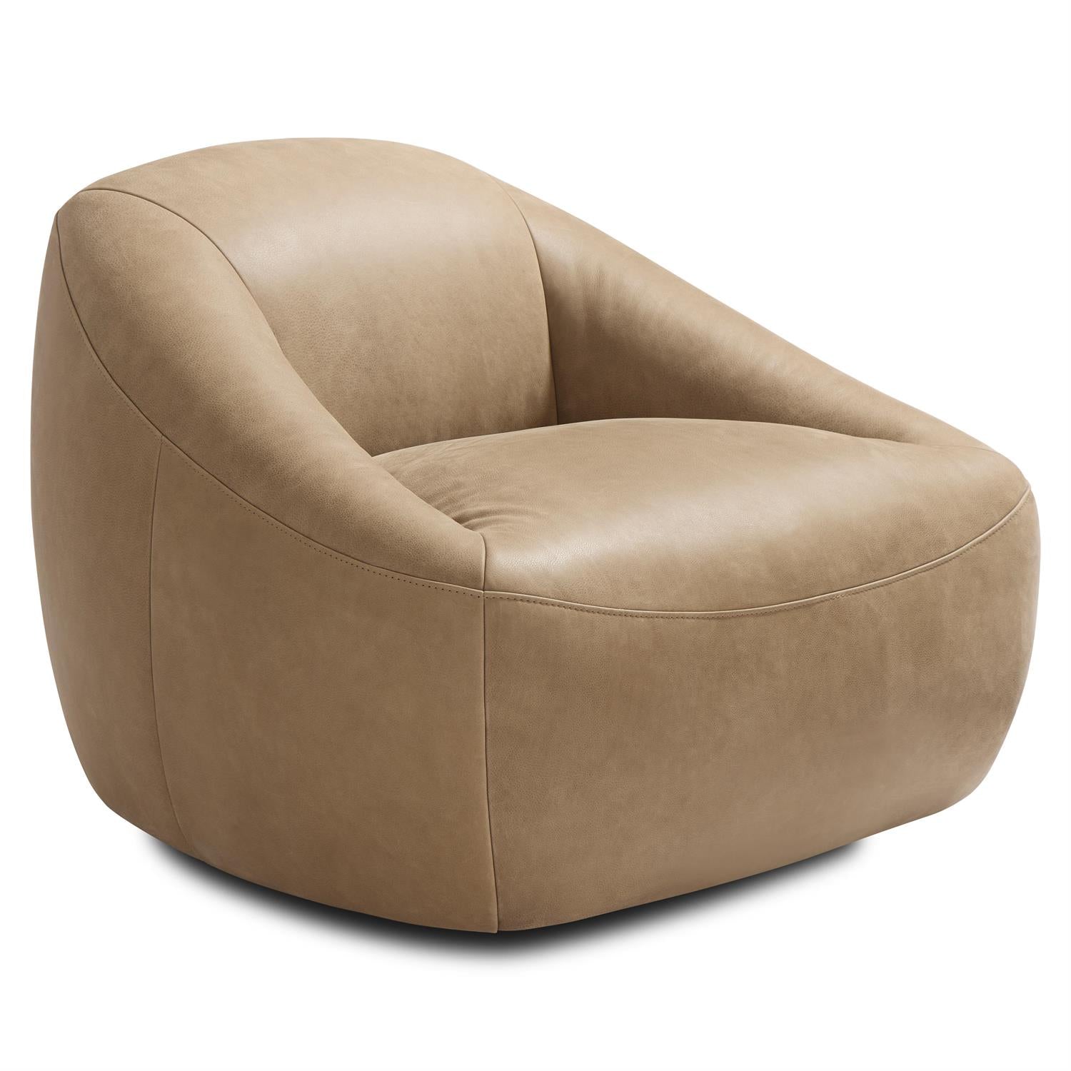 Bernhardt Quincy Leather Swivel Chair — 203SLO