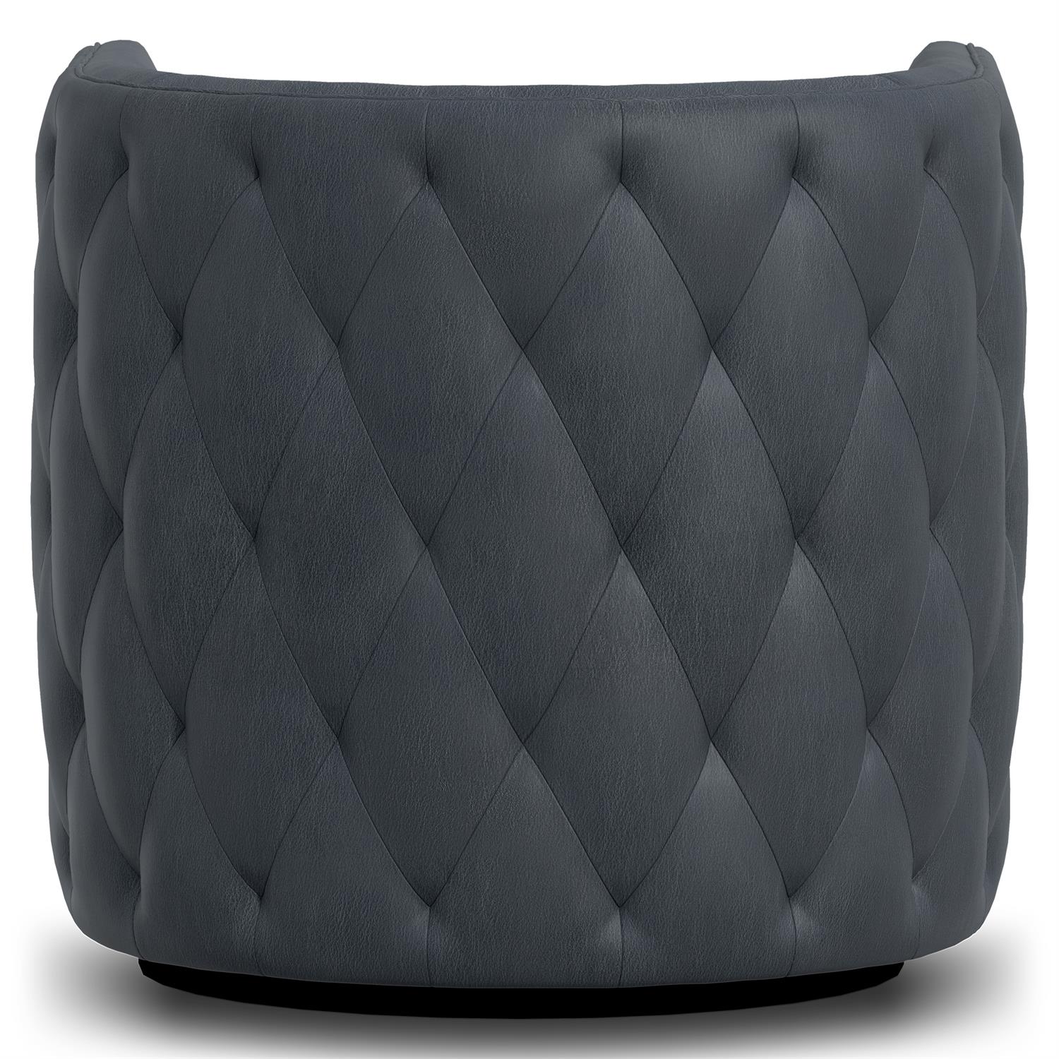 Bernhardt Palazzo Leather Swivel Chair Without Nails — 212SLX