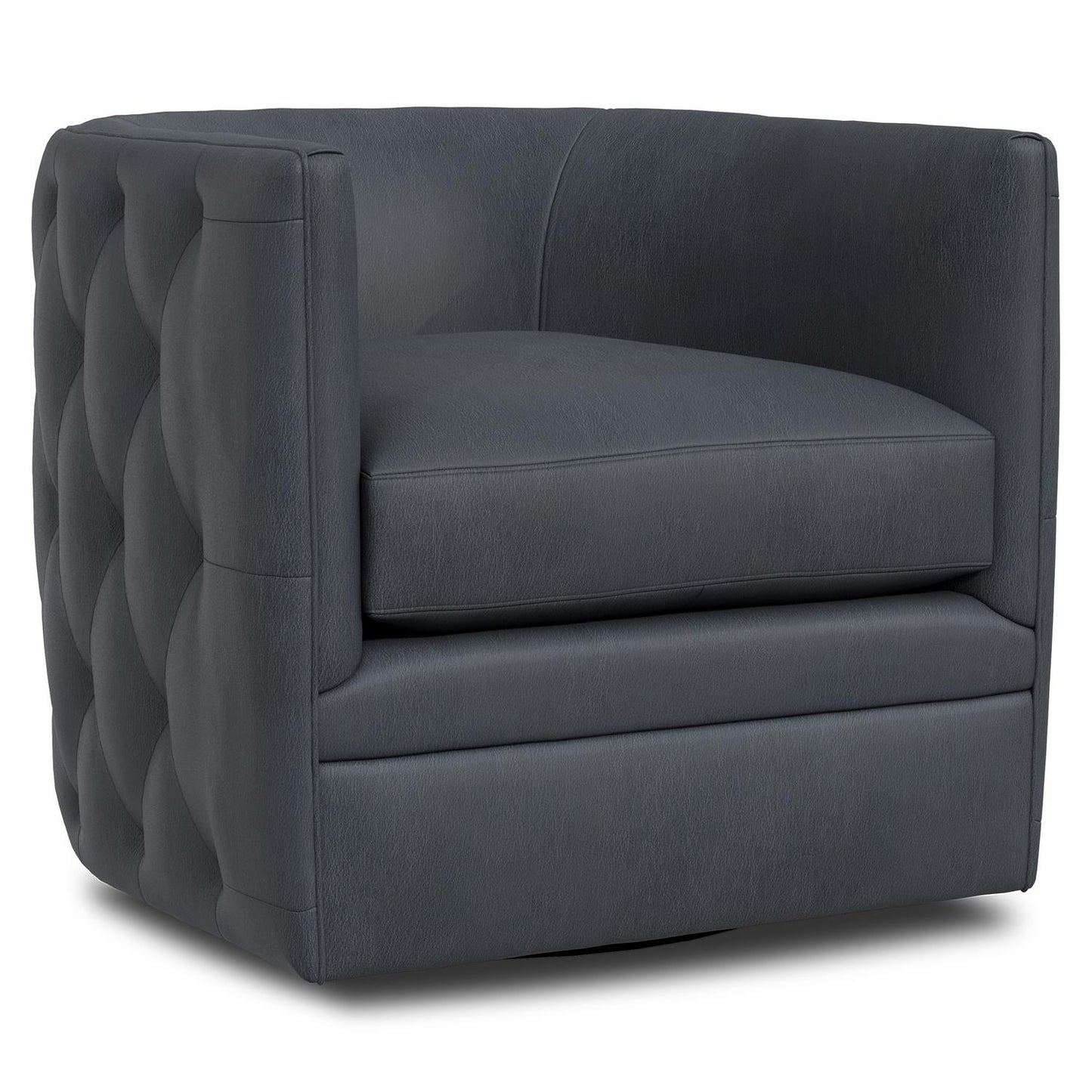 Bernhardt Palazzo Leather Swivel Chair Without Nails — 212SLX
