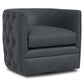Bernhardt Palazzo Leather Swivel Chair Without Nails — 212SLX