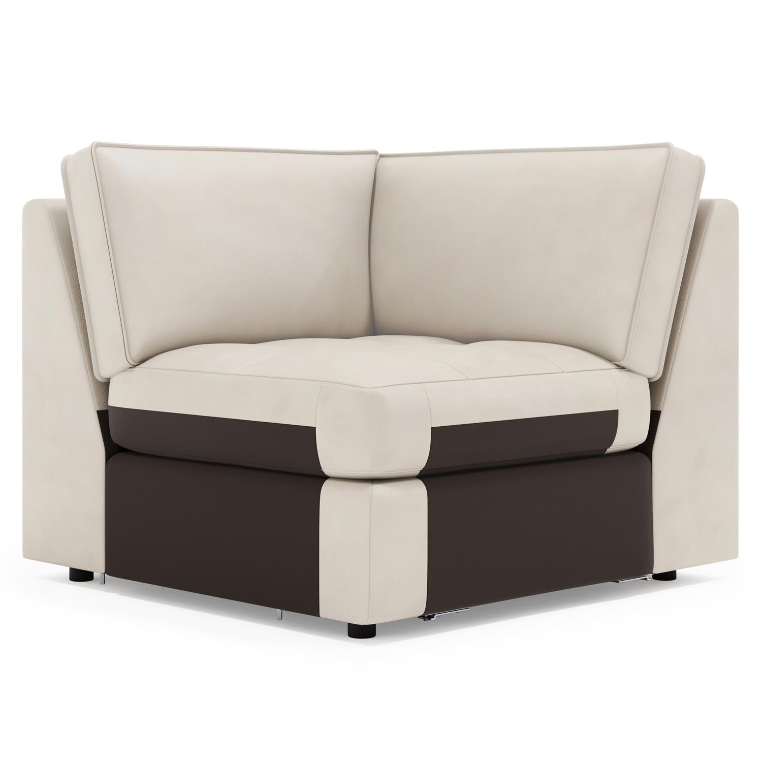 Bernhardt Nest Leather Corner Chair Without Pillows — 3332LY