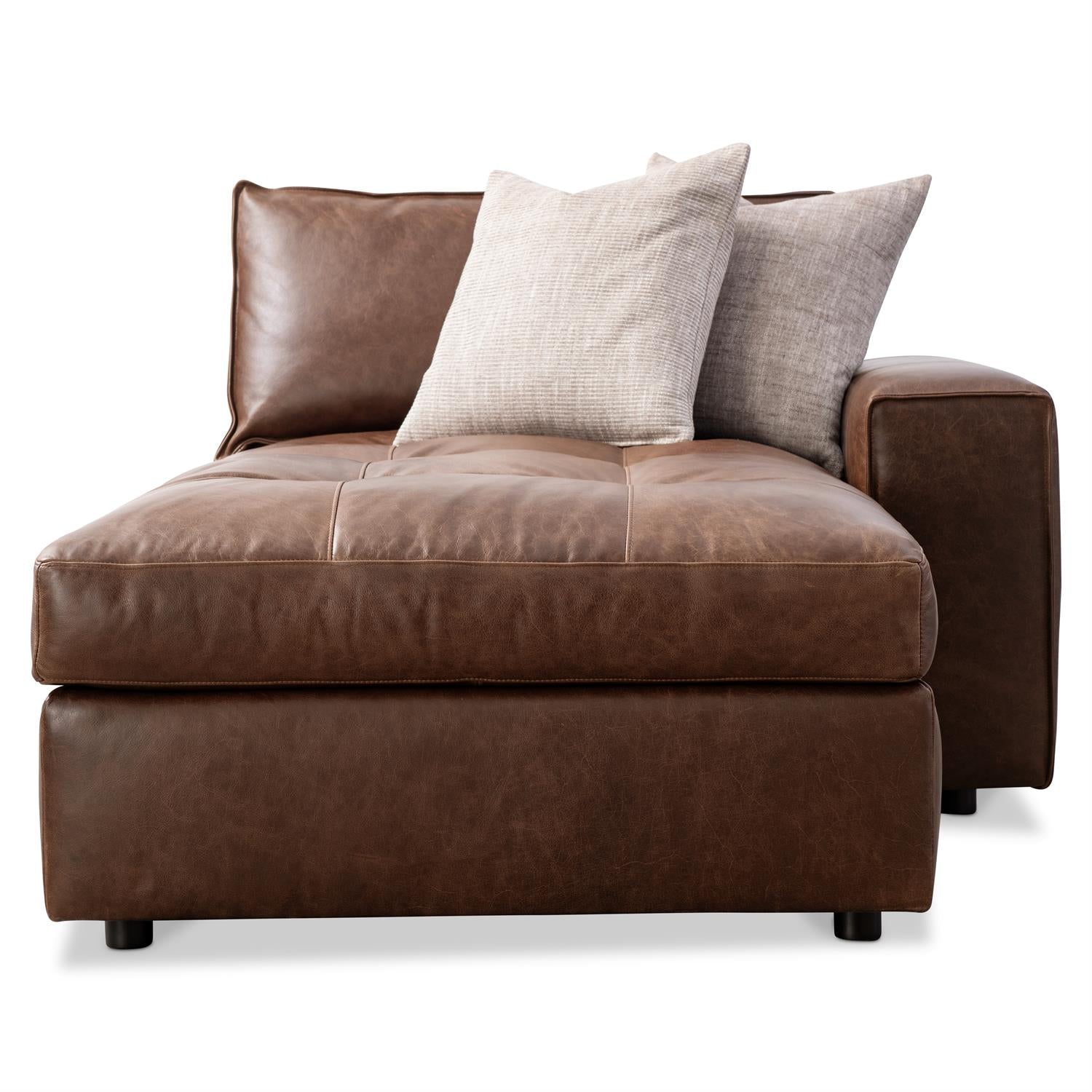 Bernhardt Nest Leather Right Arm Chaise — 3337LO