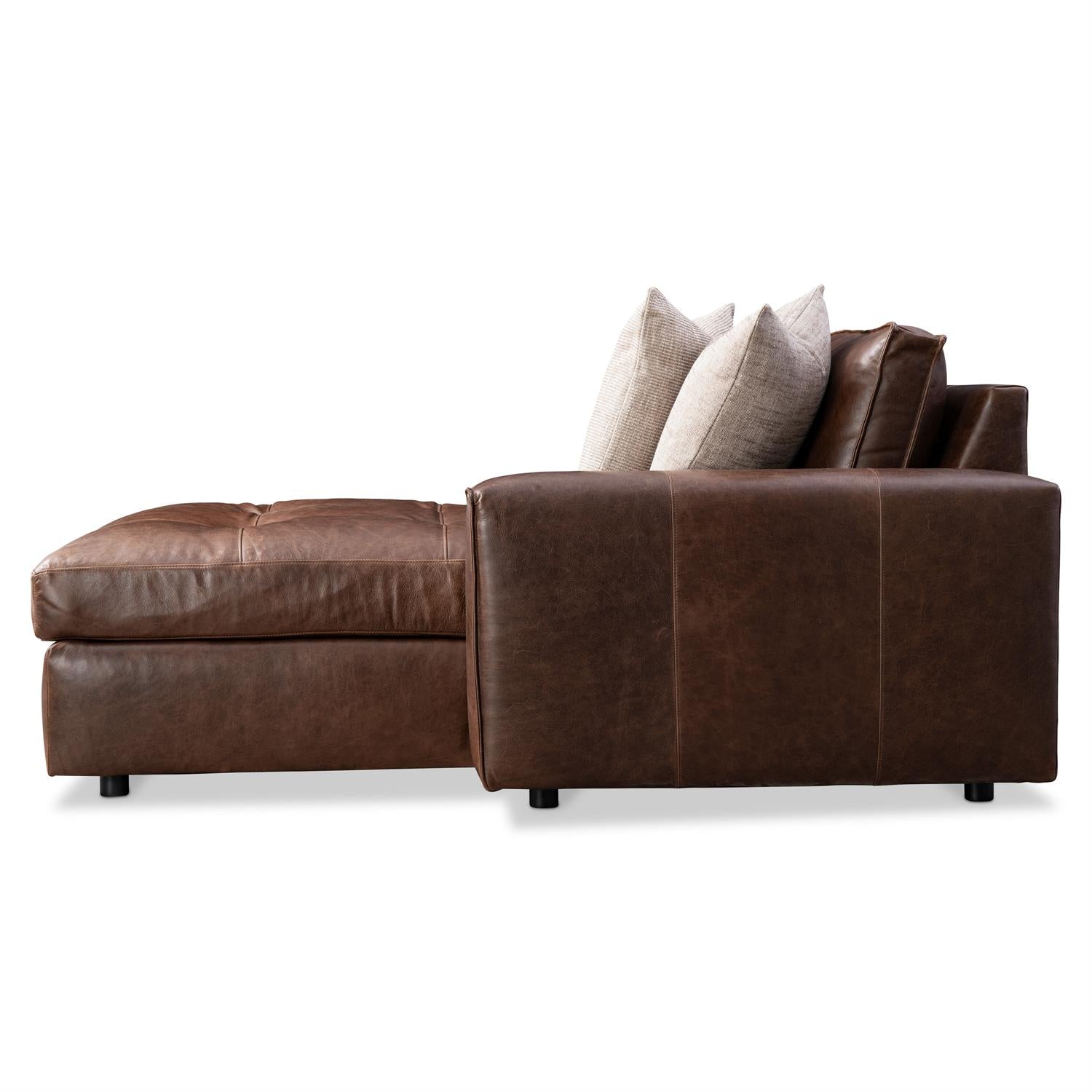 Bernhardt Nest Leather Right Arm Chaise — 3337LO