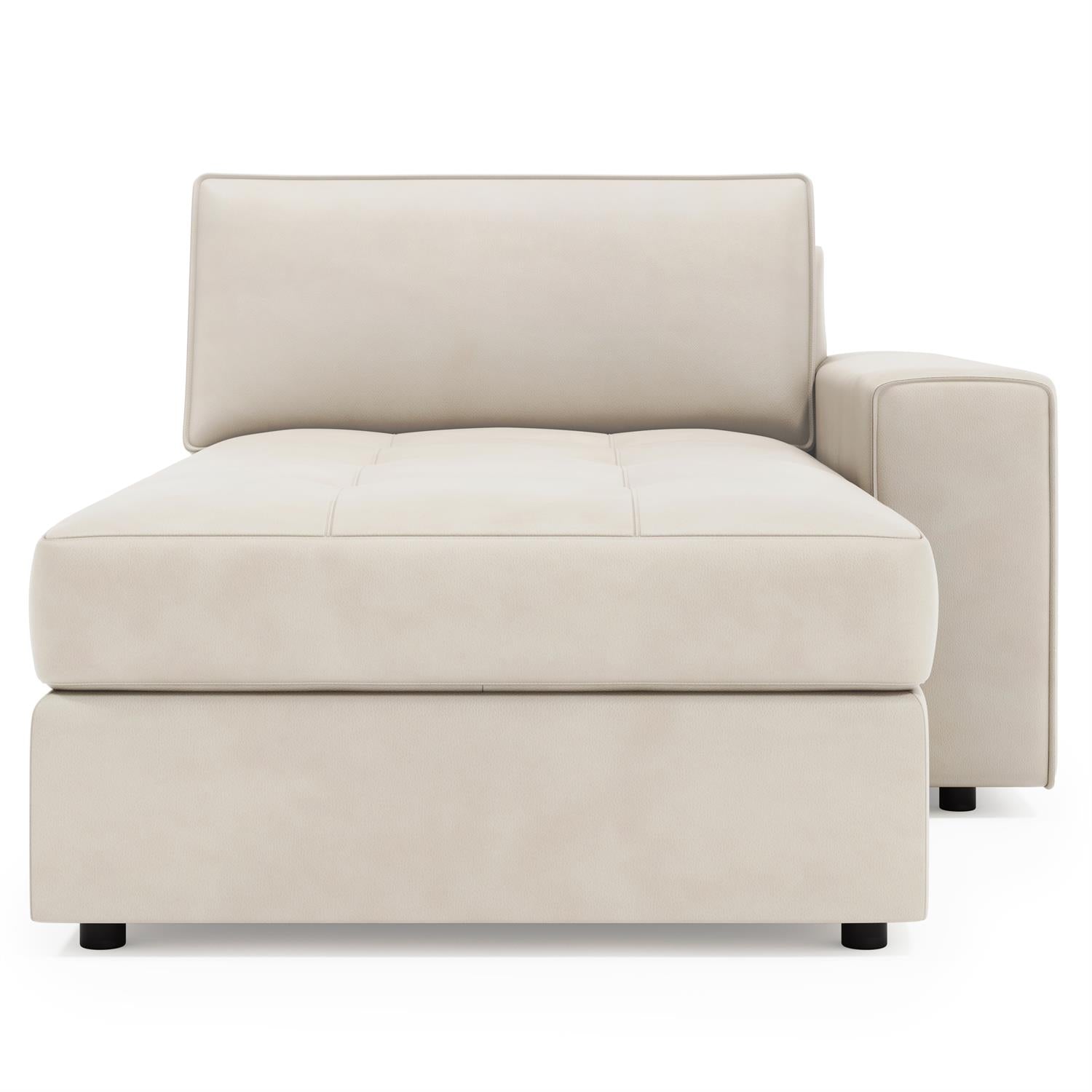 Bernhardt Nest Leather Right Arm Chaise Without Pillows — 3337LY